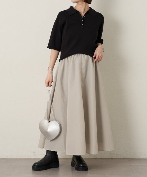 Omekashi（オメカシ）の「フレアスカート（スカート・レディース・グレー/オフホワイト/ブラック・38/36）」の17枚目の写真