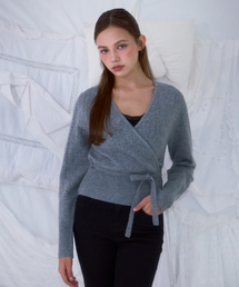 Muse Wrap Rib Knit [Gray]
