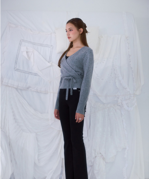 ROSEFRANTZ（ロゼフランツ）の「Muse Wrap Rib Knit [Gray]（ニット/セーター・レディース・その他・ONE SIZE）」の3枚目の写真
