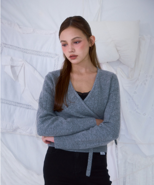 ROSEFRANTZ（ロゼフランツ）の「Muse Wrap Rib Knit [Gray]（ニット/セーター・レディース・その他・ONE SIZE）」の7枚目の写真