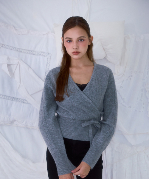 ROSEFRANTZ（ロゼフランツ）の「Muse Wrap Rib Knit [Gray]（ニット/セーター・レディース・その他・ONE SIZE）」の8枚目の写真