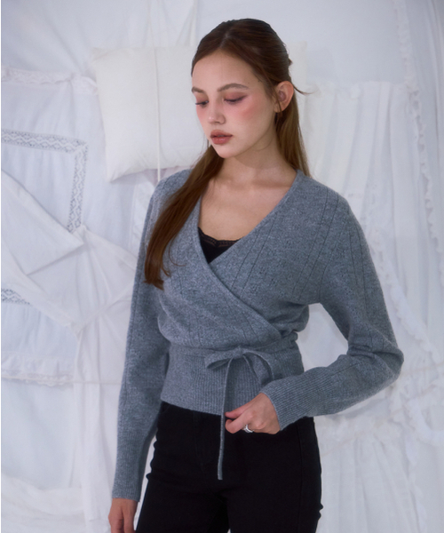 ROSEFRANTZ（ロゼフランツ）の「Muse Wrap Rib Knit [Gray]（ニット/セーター・レディース・その他・ONE SIZE）」の9枚目の写真