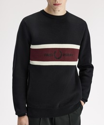 FRED PERRY（フレッドペリー）の「Embroidered Panel Jumper／刺繍パネルニット（ニット/セーター）」