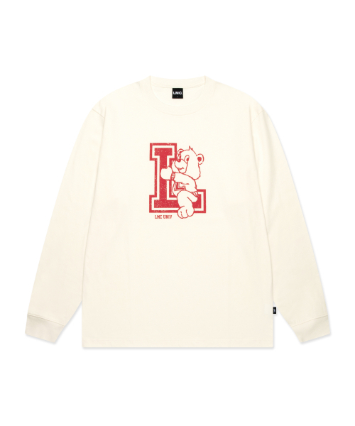 LMCの「BEAR UNIV LONG SLV TEE ivory(Tシャツ/カットソー・レディース・その他・S/M/L/XL)」の1枚目の写真