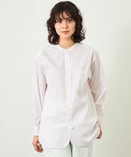 MACKINTOSH PHILOSOPHY(マッキントッシュ フィロソフィー)の「GREY LABEL バンドカラーパターンドシャツ(シャツ/ブラウス・レディース・ブラウン/ブルー系その他2/レッド系その他・2)」の3枚目の写真
