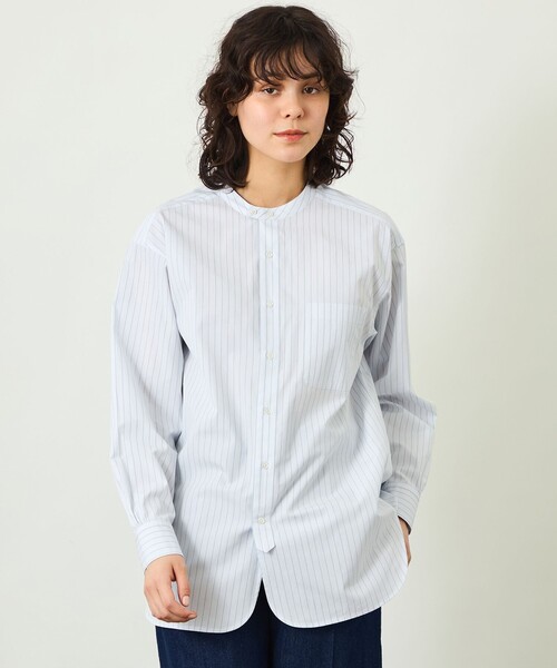 MACKINTOSH PHILOSOPHY(マッキントッシュ フィロソフィー)の「GREY LABEL バンドカラーパターンドシャツ(シャツ/ブラウス・レディース・ブラウン/ブルー系その他2/レッド系その他・2)」の2枚目の写真