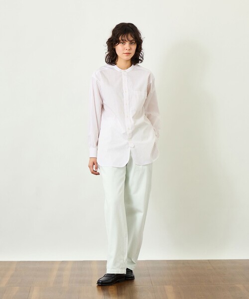 MACKINTOSH PHILOSOPHY(マッキントッシュ フィロソフィー)の「GREY LABEL バンドカラーパターンドシャツ(シャツ/ブラウス・レディース・ブラウン/ブルー系その他2/レッド系その他・2)」の4枚目の写真