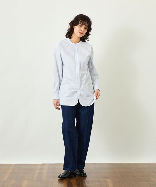 MACKINTOSH PHILOSOPHY(マッキントッシュ フィロソフィー)の「GREY LABEL バンドカラーパターンドシャツ(シャツ/ブラウス・レディース・ブラウン/ブルー系その他2/レッド系その他・2)」の5枚目の写真