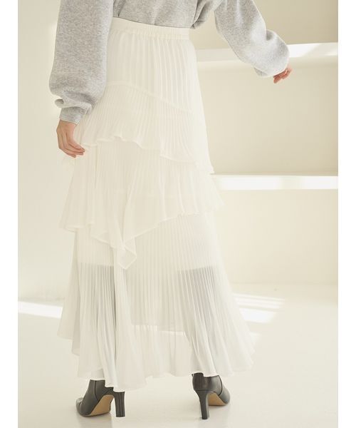 SNIDEL Sustainaプリーツティアードスカート SNIDEL（スナイデル）の「Sustainableプリーツティアードスカート