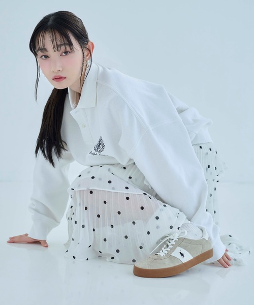 SNIDEL(スナイデル)の「Sustainableプリーツティアードスカート(スカート・レディース・ラベンダー/ドット・0/1)」の4枚目の写真