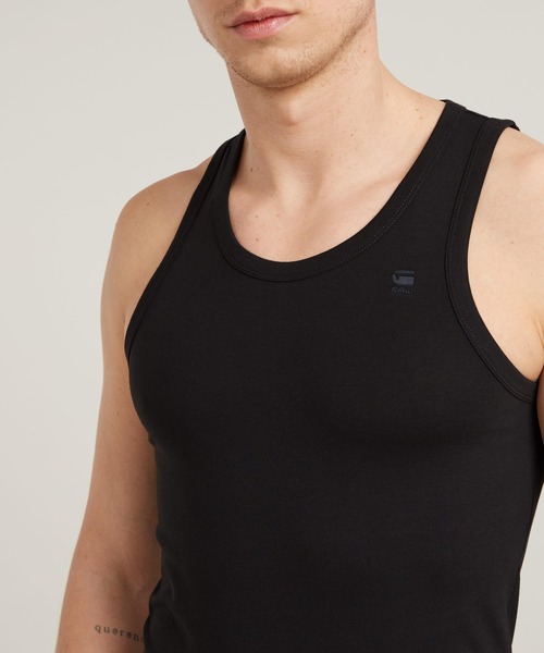 G-STAR（ジースター）の「Base Tank Top 2-Pack/ベーシックワンポイントロゴタンクトップ（タンクトップ・メンズ・ホワイト/ダークブラック・LARGE/MEDIUM/SMALL/X-SMALL/X-LARGE）」の11枚目の写真