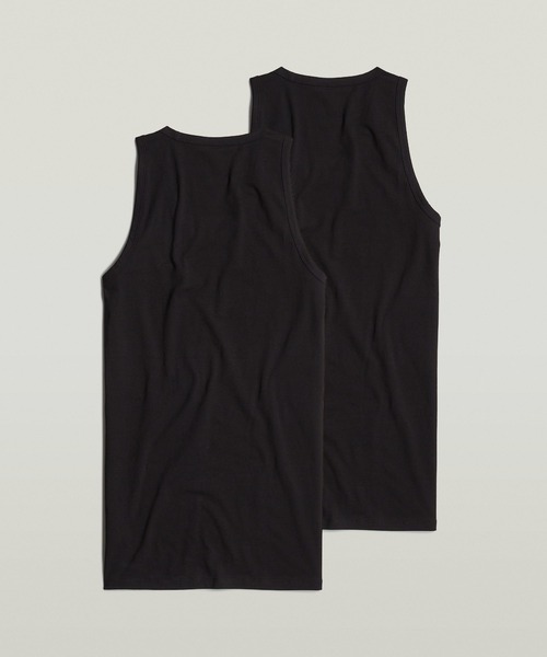 G-STAR（ジースター）の「Base Tank Top 2-Pack/ベーシックワンポイントロゴタンクトップ（タンクトップ・メンズ・ホワイト/ダークブラック・LARGE/MEDIUM/SMALL/X-SMALL/X-LARGE）」の8枚目の写真