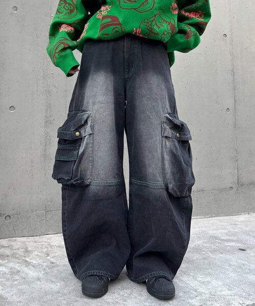 CIAOPANIC TYPY（チャオパニックティピー）の「【SOUNDS GOOOOD】立体ポケットバレルデニム（デニムパンツ・レディース・サックスブルー/ブラック/インディゴブルー・ONE SIZE）」の8枚目の写真