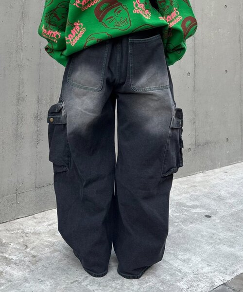 CIAOPANIC TYPY（チャオパニックティピー）の「【SOUNDS GOOOOD】立体ポケットバレルデニム（デニムパンツ・レディース・サックスブルー/ブラック/インディゴブルー・ONE SIZE）」の10枚目の写真