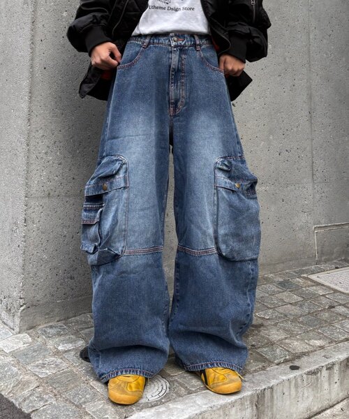 CIAOPANIC TYPY（チャオパニックティピー）の「【SOUNDS GOOOOD】立体ポケットバレルデニム（デニムパンツ・レディース・サックスブルー/ブラック/インディゴブルー・ONE SIZE）」の15枚目の写真