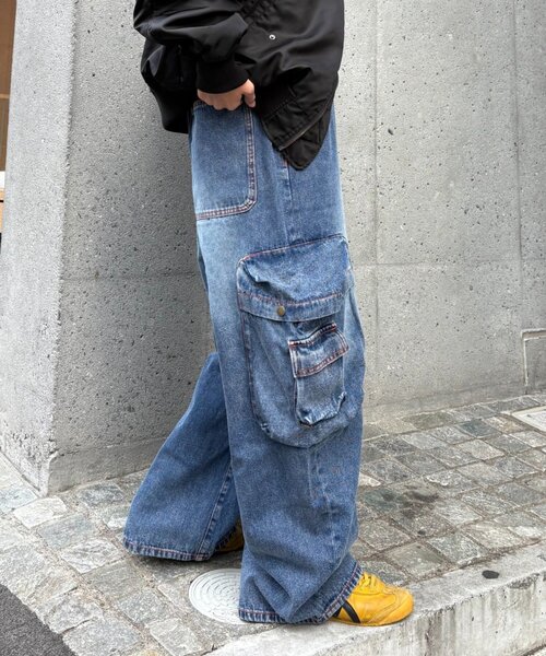 CIAOPANIC TYPY（チャオパニックティピー）の「【SOUNDS GOOOOD】立体ポケットバレルデニム（デニムパンツ・レディース・サックスブルー/ブラック/インディゴブルー・ONE SIZE）」の19枚目の写真