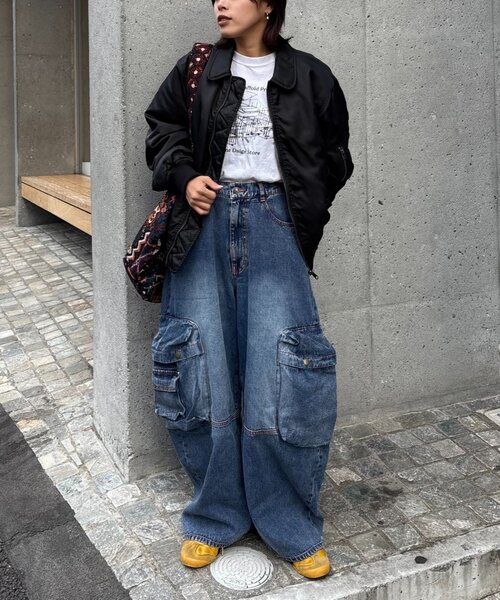 CIAOPANIC TYPY（チャオパニックティピー）の「【SOUNDS GOOOOD】立体ポケットバレルデニム（デニムパンツ・レディース・サックスブルー/ブラック/インディゴブルー・ONE SIZE）」の20枚目の写真