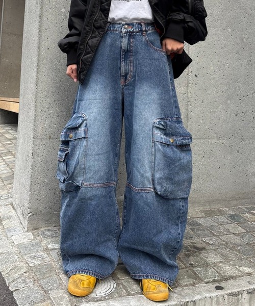 CIAOPANIC TYPY（チャオパニックティピー）の「【SOUNDS GOOOOD】立体ポケットバレルデニム（デニムパンツ・レディース・サックスブルー/ブラック/インディゴブルー・ONE SIZE）」の3枚目の写真