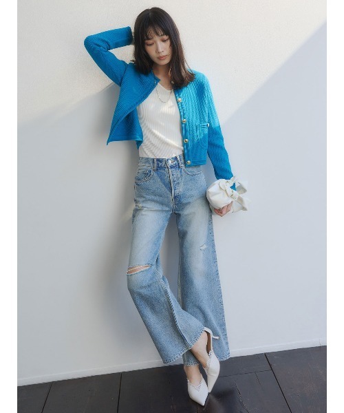 anuans（アニュアンス）の「リュクスビスコースニットプルオーバー（ニット/セーター・レディース・ホワイト/ベージュ/ネイビー/ブラック/レッド/サックスブルー・S/M）」の11枚目の写真