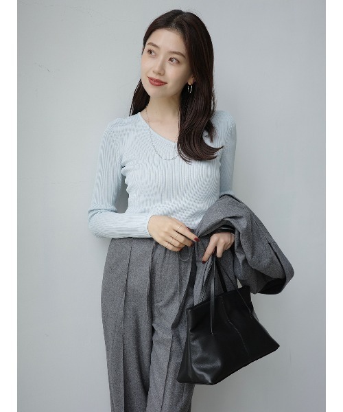 リュクスビスコースニットプルオーバー（ニット/セーター）｜anuans