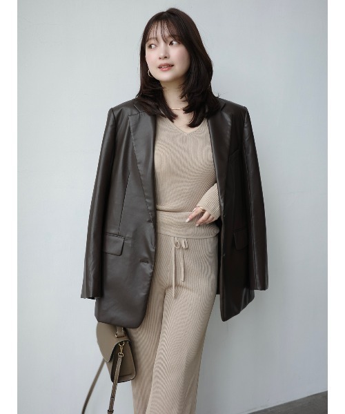 anuans（アニュアンス）の「リュクスビスコースニットプルオーバー（ニット/セーター・レディース・ホワイト/ベージュ/ネイビー/ブラック/レッド/サックスブルー・S/M）」の22枚目の写真