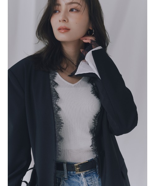 リュクスビスコースニットプルオーバー（ニット/セーター）｜anuans