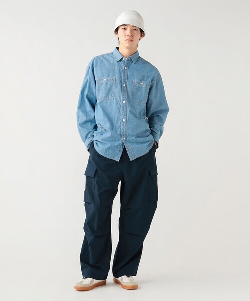 BEAMS HEART(ビームスハート)の「【7/24再値下げ】プリント シャンブレー シャツ(シャツ/ブラウス・メンズ・ブラック/インディゴブルー・SMALL/MEDIUM/LARGE)」の8枚目の写真