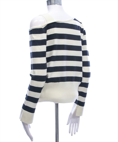 clear（クリア）の「ワンショルダーデザインニットトップス[カジュアル 着回し抜群 大人]≪新作≫（ニット/セーター・レディース・ブラック/レッド/ブラック系その他/グレー・F）」の22枚目の写真