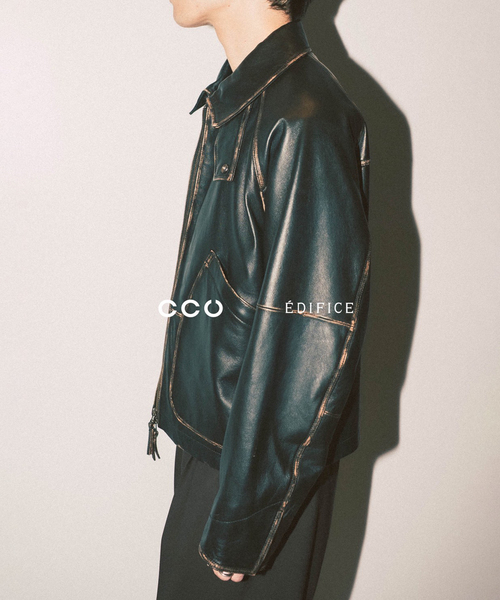 CCU(シーシーユー) 別注 Sheep 'Rub'Leather ブルゾン（ライダース