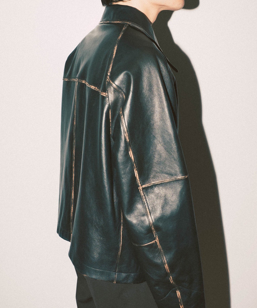 CCU(シーシーユー) 別注 Sheep 'Rub'Leather ブルゾン（ライダース