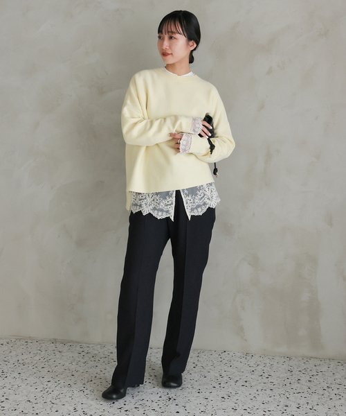 SLOBE IENA（スローブイエナ）の「《WEB限定/追加》チュールレースブラウス（シャツ/ブラウス・レディース・ブラック/ホワイト・FREE）」の6枚目の写真