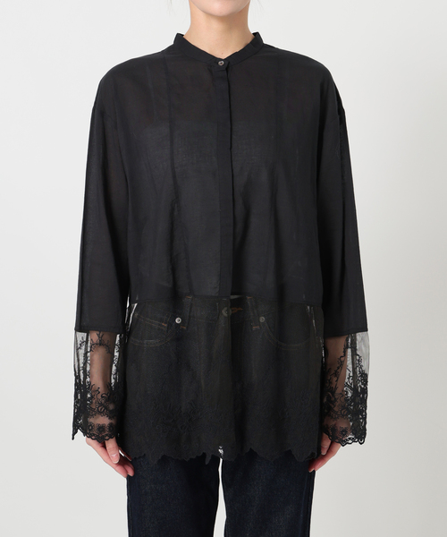 WEB限定/追加》チュールレースブラウス（シャツ/ブラウス）｜SLOBE