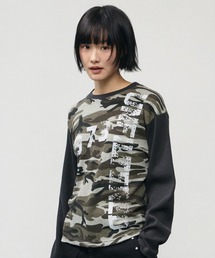 kaifai（カイファイ）の「A'GEM/9 × .kom 『kaifai/カイファイ』Camo Waffle Long Sleeve /カモワッフルロングスリーブ（Tシャツ/カットソー）」