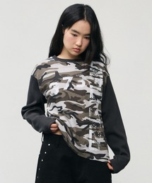 kaifai（カイファイ）の「A'GEM/9 × .kom 『kaifai/カイファイ』Camo Waffle Long Sleeve /カモワッフルロングスリーブ（Tシャツ/カットソー）」