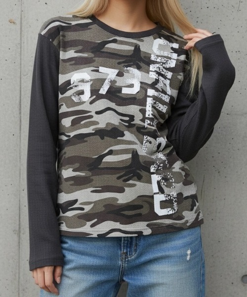 A'GEM/9 × .kom 『kaifai/カイファイ』Camo Waffle Long Sleeve /カモ