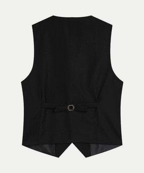 Cloudstyle（クラウドスタイル）の「【Cloudstyle】無地 フォーマル ノーカラー ベスト（スーツベスト・メンズ・グレー/カーキ/ブラック/ネイビー・MEDIUM/LARGE/X-LARGE/XX-LARGE）」の12枚目の写真