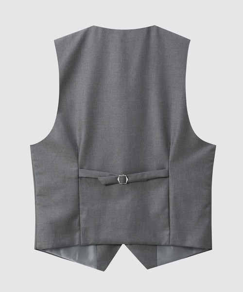 Cloudstyle（クラウドスタイル）の「【Cloudstyle】無地 フォーマル ノーカラー ベスト（スーツベスト・メンズ・グレー/カーキ/ブラック/ネイビー・MEDIUM/LARGE/X-LARGE/XX-LARGE）」の6枚目の写真
