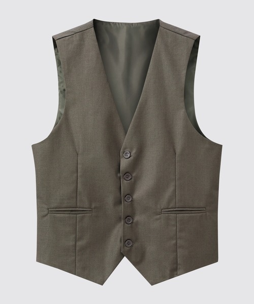 Cloudstyle（クラウドスタイル）の「【Cloudstyle】無地 フォーマル ノーカラー ベスト（スーツベスト・メンズ・グレー/カーキ/ブラック/ネイビー・MEDIUM/LARGE/X-LARGE/XX-LARGE）」の9枚目の写真