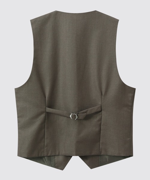 Cloudstyle（クラウドスタイル）の「【Cloudstyle】無地 フォーマル ノーカラー ベスト（スーツベスト・メンズ・グレー/カーキ/ブラック/ネイビー・MEDIUM/LARGE/X-LARGE/XX-LARGE）」の10枚目の写真