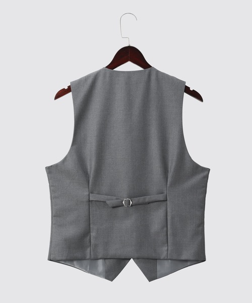 Cloudstyle（クラウドスタイル）の「【Cloudstyle】無地 フォーマル ノーカラー ベスト（スーツベスト・メンズ・グレー/カーキ/ブラック/ネイビー・MEDIUM/LARGE/X-LARGE/XX-LARGE）」の20枚目の写真