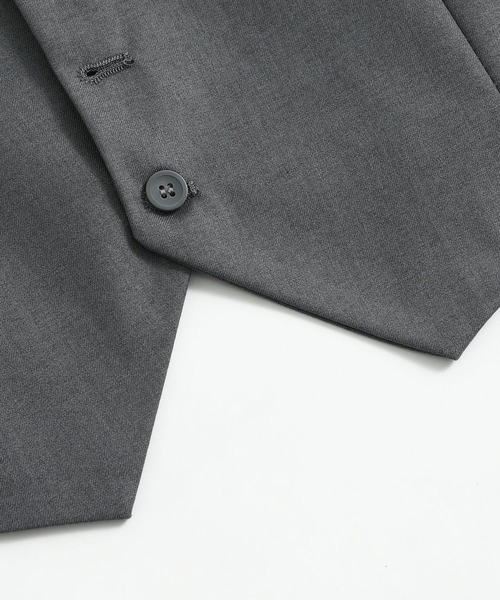 Cloudstyle（クラウドスタイル）の「【Cloudstyle】無地 フォーマル ノーカラー ベスト（スーツベスト・メンズ・グレー/カーキ/ブラック/ネイビー・MEDIUM/LARGE/X-LARGE/XX-LARGE）」の22枚目の写真