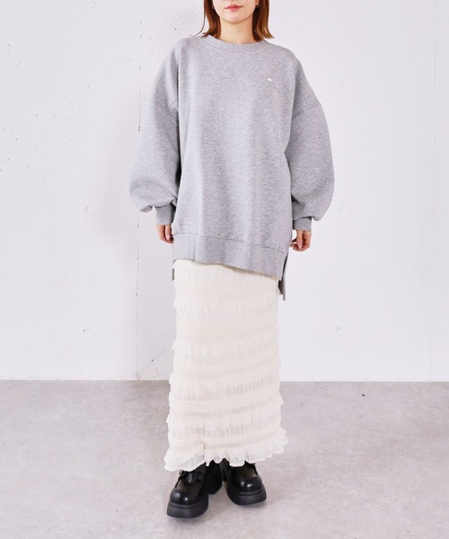 archives(アルシーヴ)の「シャーリングフリルタイトスカート(スカート・レディース・アイボリー/ブラック・MEDIUM)」の8枚目の写真