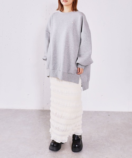 archives(アルシーヴ)の「シャーリングフリルタイトスカート(スカート・レディース・アイボリー/ブラック・MEDIUM)」の9枚目の写真