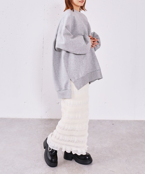 archives(アルシーヴ)の「シャーリングフリルタイトスカート(スカート・レディース・アイボリー/ブラック・MEDIUM)」の10枚目の写真