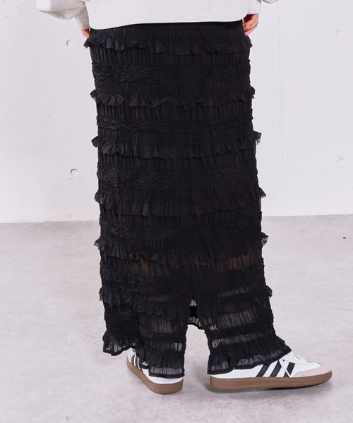 archives(アルシーヴ)の「シャーリングフリルタイトスカート(スカート・レディース・アイボリー/ブラック・MEDIUM)」の16枚目の写真