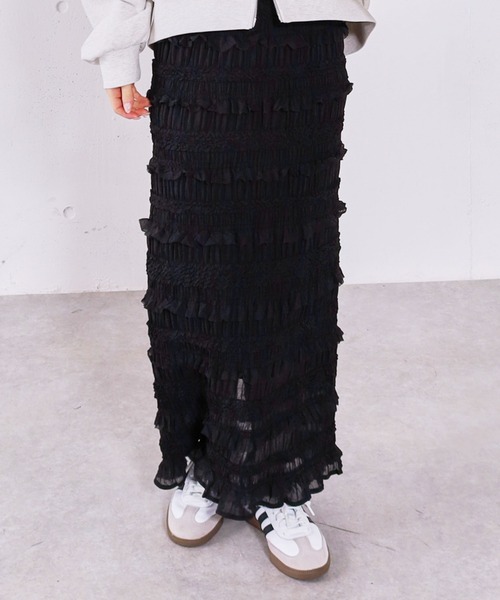 archives(アルシーヴ)の「シャーリングフリルタイトスカート(スカート・レディース・アイボリー/ブラック・MEDIUM)」の14枚目の写真