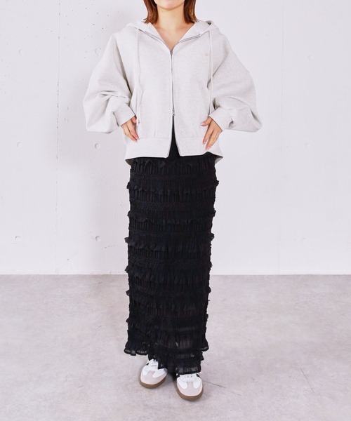 archives(アルシーヴ)の「シャーリングフリルタイトスカート(スカート・レディース・アイボリー/ブラック・MEDIUM)」の17枚目の写真