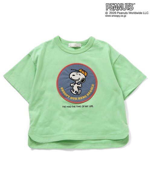 PEANUTS（ピーナッツ）の「PEANUTS　Tシャツ（Tシャツ/カットソー・キッズ・ピンク/グリーン/アイボリー・160/150/140/130/120/110/100/90/80）」の2枚目の写真