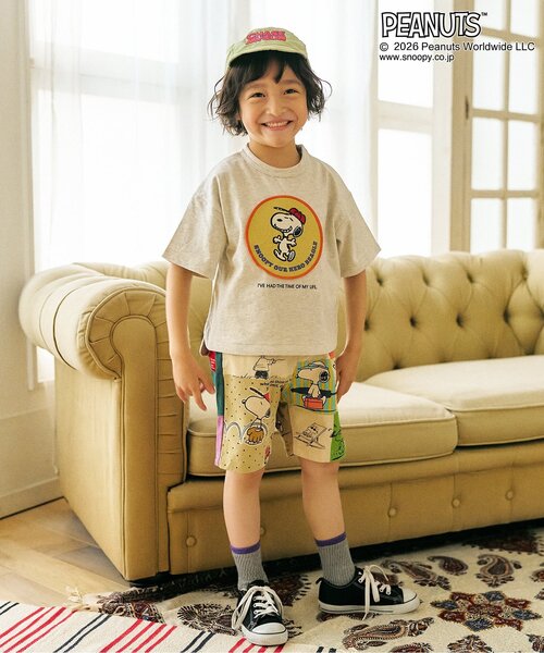 PEANUTS（ピーナッツ）の「PEANUTS　Tシャツ（Tシャツ/カットソー・キッズ・ピンク/グリーン/アイボリー・160/150/140/130/120/110/100/90/80）」の4枚目の写真