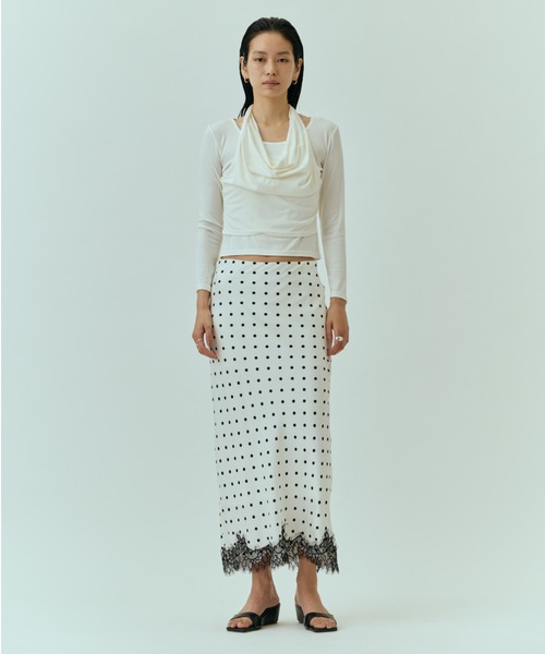 DRWCYS（ドロシーズ）の「ドットレースナロースカート（スカート・レディース・ホワイト/ブラック・FREE）」の8枚目の写真